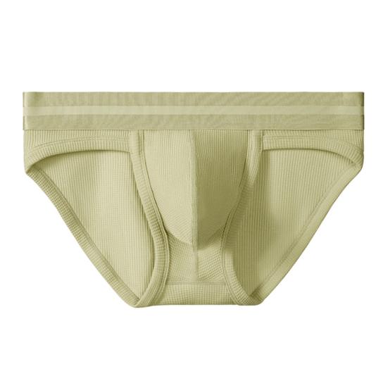 Men Briefs Mid-rise Elastic Waistband Solid Color U-Convex Panties High Elasticity Soft Breathable Slim Fit Underwear