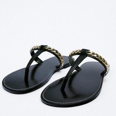 2025 Alkalmi Lapos Papucsok Nyári Új Alkalmi Kényelmes Női Szandálok Fém Díszítéssel Túlméretes Papucs Zapatos Mujer