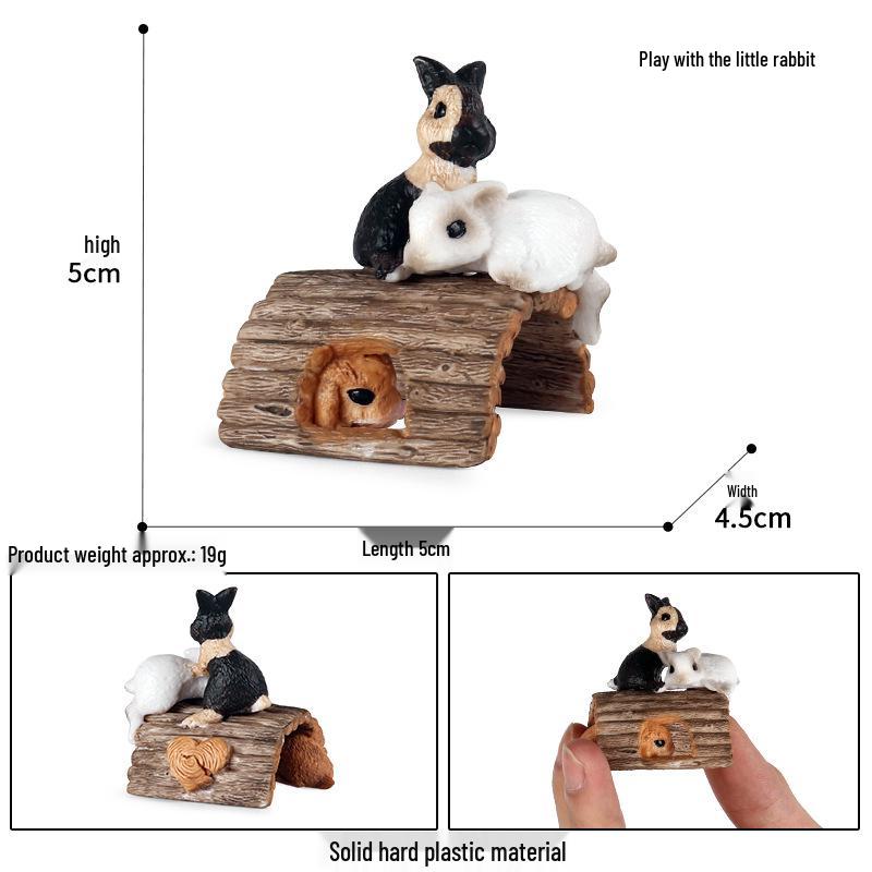 Cross-Border Plastic Poultry & Rabbit Toy for Micro Landscape and Home Decoration