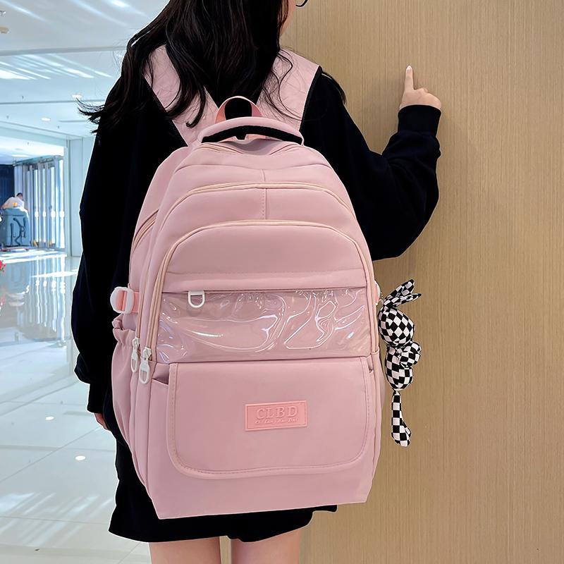 Student Backpack Junior Senior High School School Bag Large Capacity Couple Computer Backpack