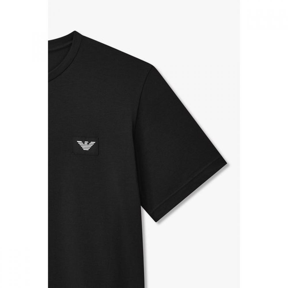 Emporio Armani Men S Lounge T ShirT wiTh Eagle Logo paTch  0816134022 