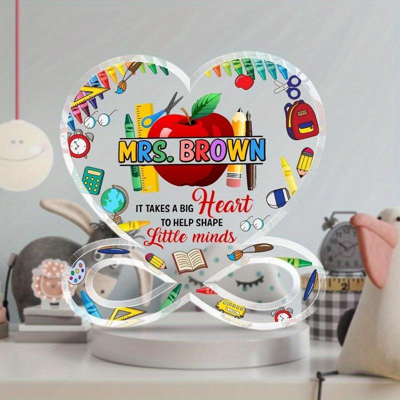 Ladies and Gentlemen, Teacher Thank-you Gift, Teacher Acrylic Plaque, Inspirational Teacher Desktop Decoration