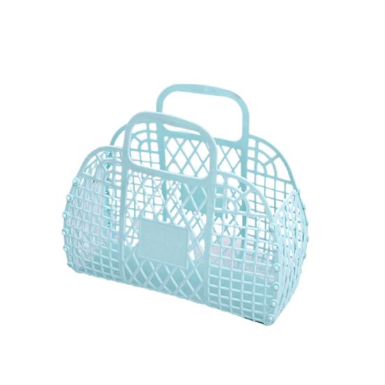 Wielofunkcyjny pusty kosz do przechowywania z tworzywa sztucznego o dużej pojemności, jasny kolorowy kosz do kąpieli do domu