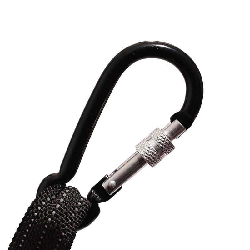 Safety Bungee Tether Tool Lanyard With Carabiner Hook Prevent Falls For Climbing Working