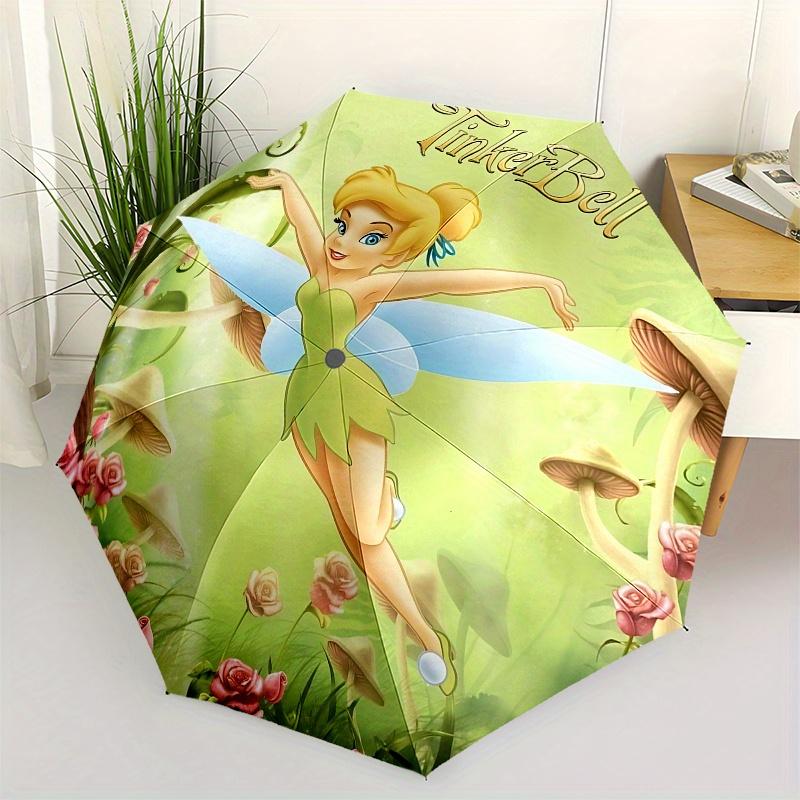 

Tinker Bell, Fairy Automatic Opening and Closing Umbrella, Compact Travel Umbrella, Lightweight and Portable, Suitable for Beach Commuting B