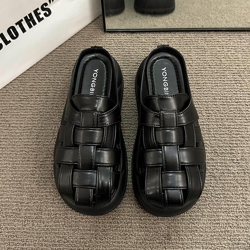 

Baotou cool slippers women s summer wear 2025 new lazy one-pedal shoes with skirts beach slippers women 40