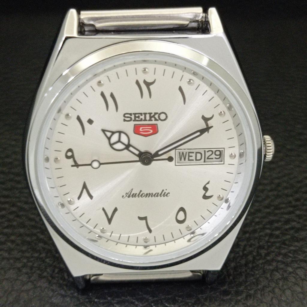 REFURBISHED VINTAGE SEIKO 5 AUTOMATIC 6309A JAPAN MENS SILVER WATCH A441395-5 Sk-a441395