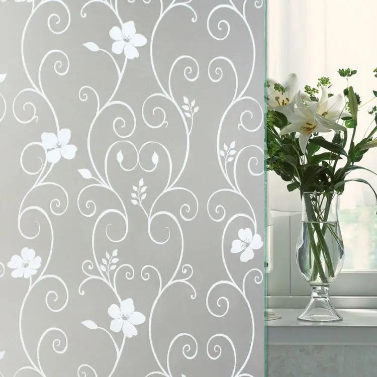Frosted Window Film Privacy Stickers Opaque Vinyl for Kitchen Bathroom Office Living Room Matte White Glass Stained Decals