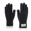 Autumn and Winter Warm Gloves for Men with Velvet Double-layer Thickened Wool Knitted Travel Touch Screen Gloves Gloves