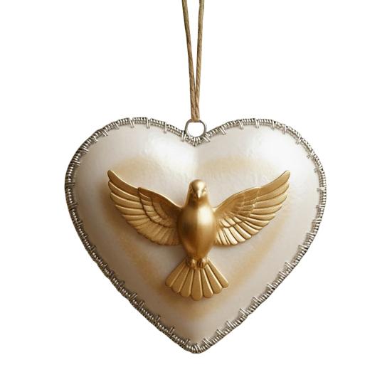 Heart-Shaped Christmas Hanging Ornament Indoor Outdoor Hame Office Holiday Party Xmas Tree