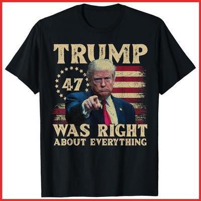 Trump Miał Rację We Wszystkim Czarna Bawełniana Koszulka Koszulka Unisex