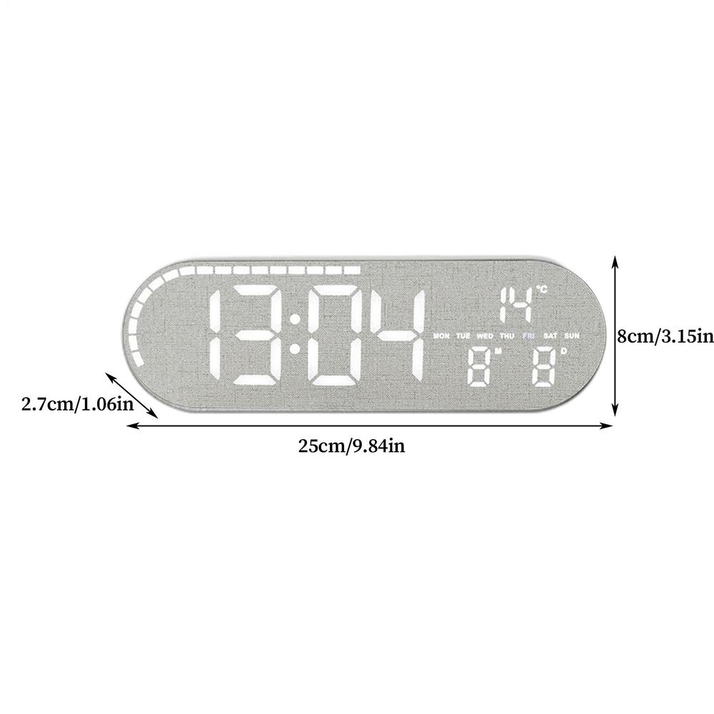 Digital Wall Clock With Temperature And Date Digital Alarm Clock For Room Office Classroom Garage Gym Kitchen Bathroom Farmhouse