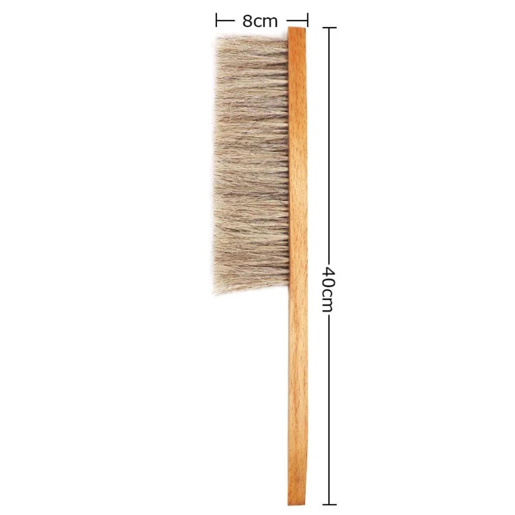 New Wooden Beekeeping Tools Honey Brush with Premium Quality Two Rows of Horse Tail Hair for Gentle Bee Sweep - Essential Beekee