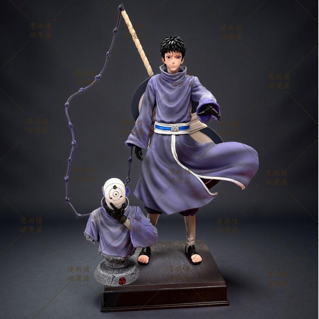 36Cm Anime Naruto Figure Uchiha Obito Figures Two Heads Statue Pvc Model Doll Collection Desk Decoration Kids Toy Birthday Gifts