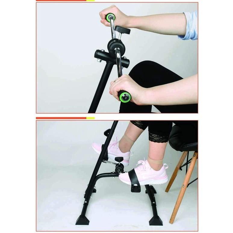 Pedal Exerciser Bike Hand Arm Leg and Knee Peddler Adjustable Fitness Equipment for Seniors, Elderly Home Pedal Exercise Bike for Total Body
