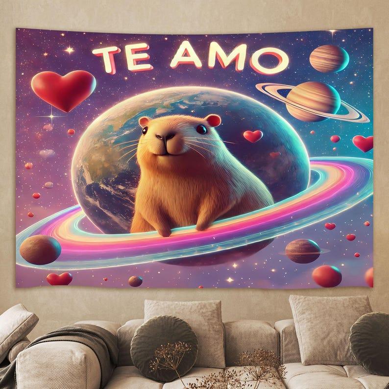 I like capybaras tapestry 75x100