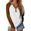 Women's T Shirt Tee Button Floral Print Long Sleeve Daily Weekend Fashion Basic V-Neck Regular Top