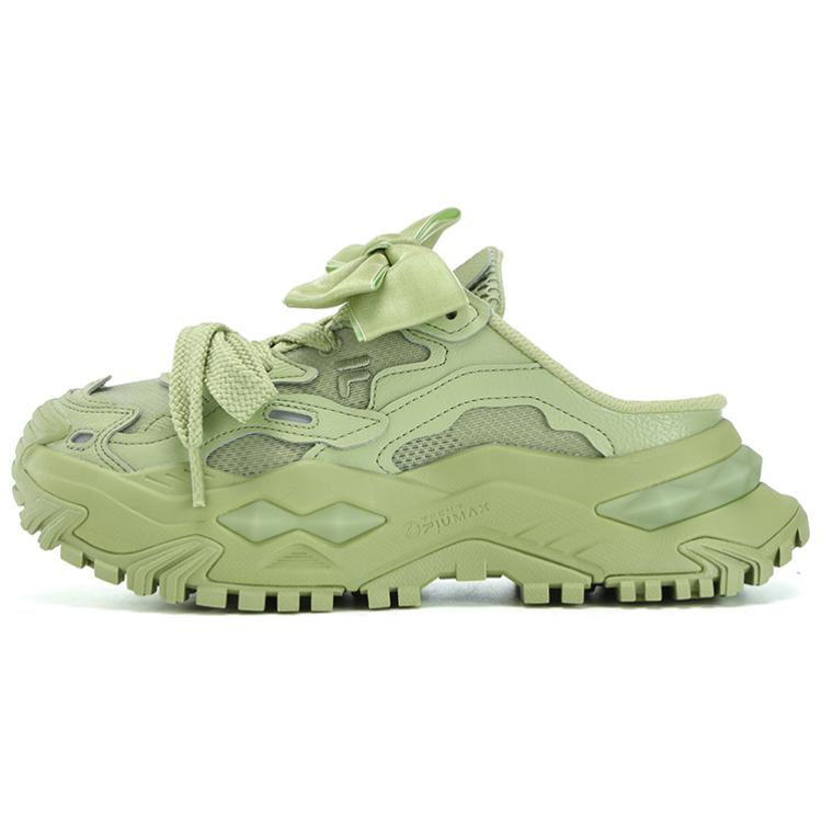 Fila Fusion Bianco Hard Candy Bow Comfortable Non-Slip Slide Sandals Women sandals Pear-Tree-Green T12W331302FWP