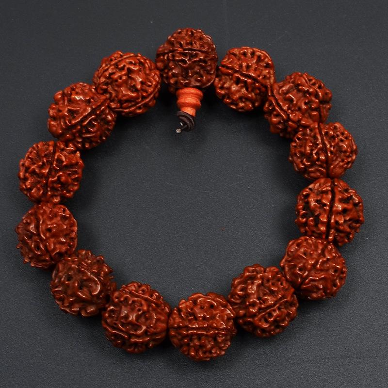 Nepalese Five-petal Burst Meat Source Toothless Big Diamond Bodhi Bracelet Bracelet Wenwan Buddha Beads