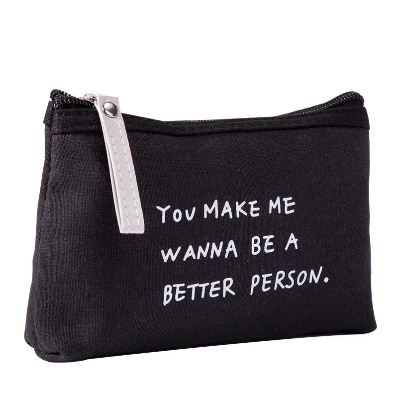 Soft Canvas Dot Print Women Cute Cosmetic Bag Toiletries Organizer Portable Make Up Bags Case Travel Storage Bag