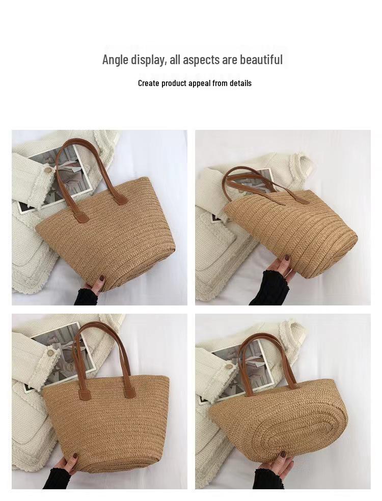 Women's Summer Stylish Large Capacity Woven Tote Bag