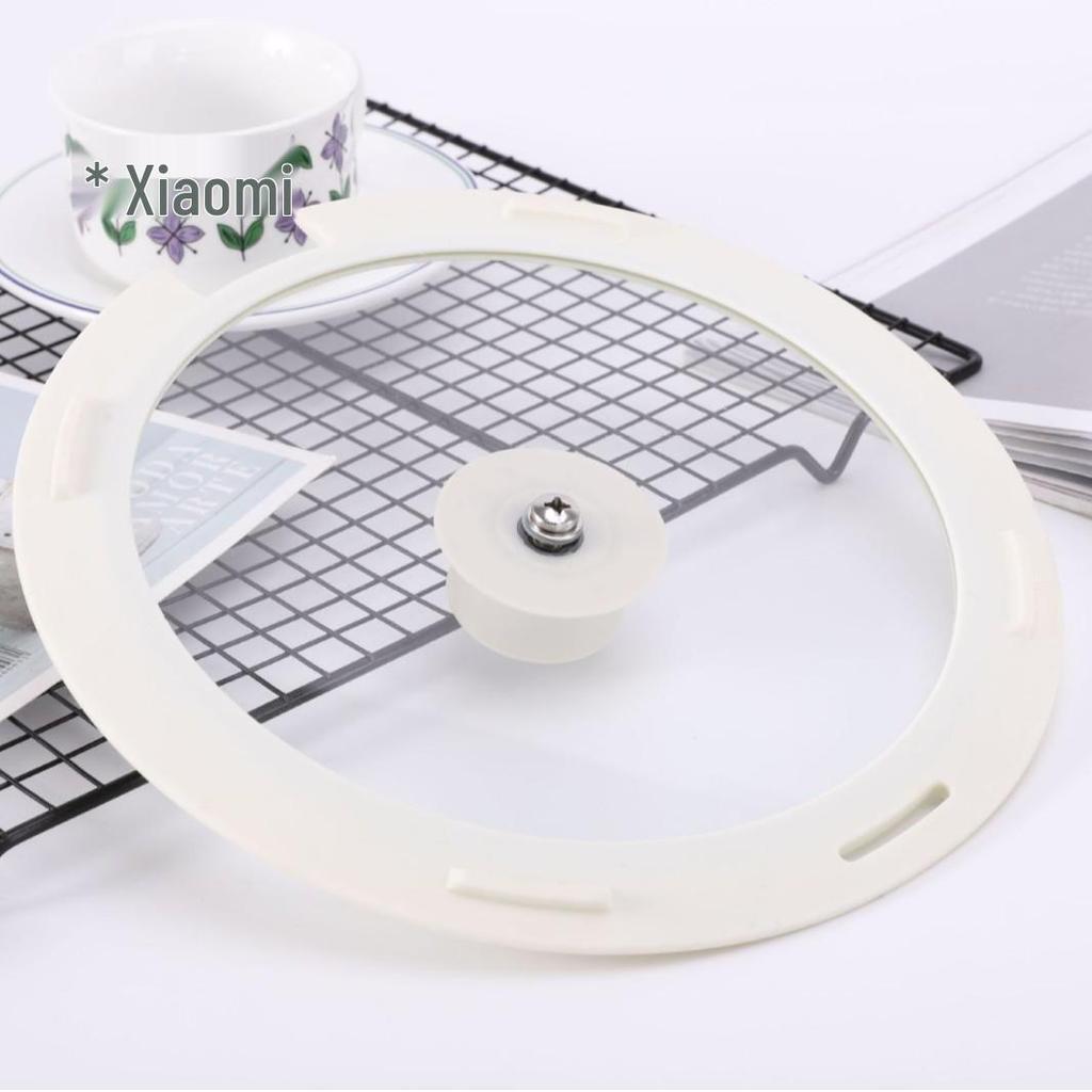 Universal Heat-Resistant Silicone Pot Lid with Notch - Edge-Sealing Glass Lid for Soup, Stir-fry, and Frying