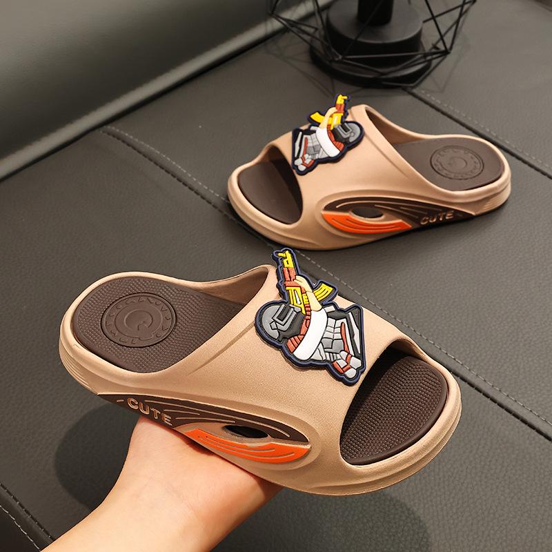New Style Cartoon Children's Sandals: Soft, Non-Slip Soles, Perfect for Home, Bath, and Outdoor Use with a Unique 'Walking On Poop' Feel.
