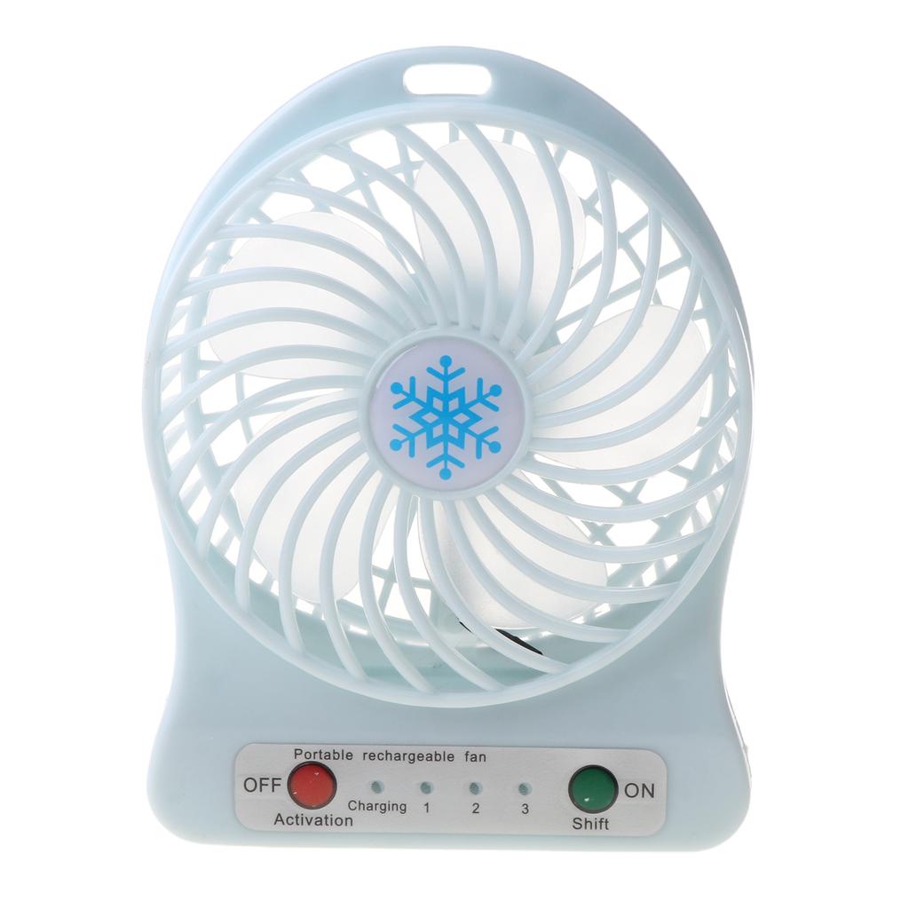 USB Battery Dual Purpose Mini Table Fan with Light Rechargeable Battery Powered Mini Desk Fan With Strong Wind