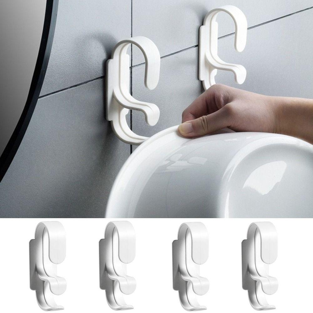 Double Layer Wall Mount Organizer Non-Punch Universal Storage Hook Basin Storage Rack  Bathroom