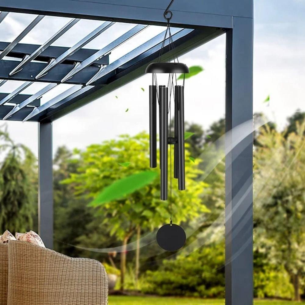 Retro Aluminum Tube Wind Bell Japanese Style Blessing Bell Hanging Decoration Wind Chimes  Room