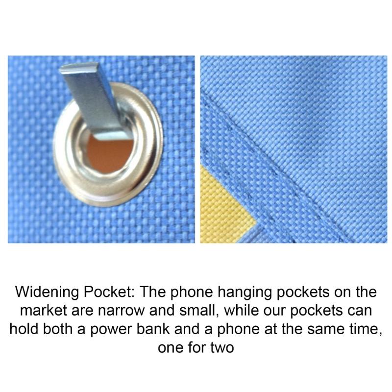 9 Grids Classroom Pockets Chart Phone Calculator Holders with Hooks Small Items Storage Bag Wall Door Hanging Organiser