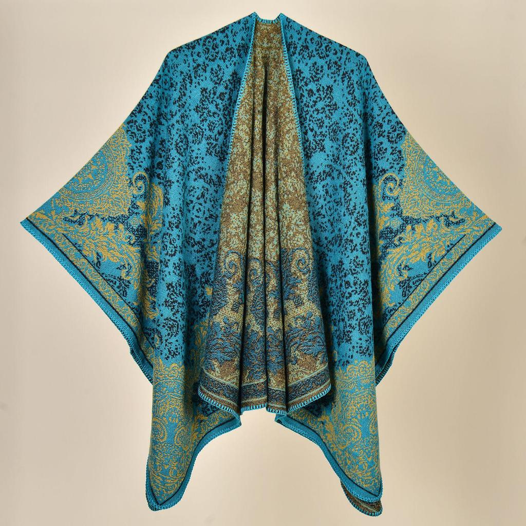 Yunnan Ethnic-Style Large Shawl Cape - Imitation Cashmere Scarf Cloak