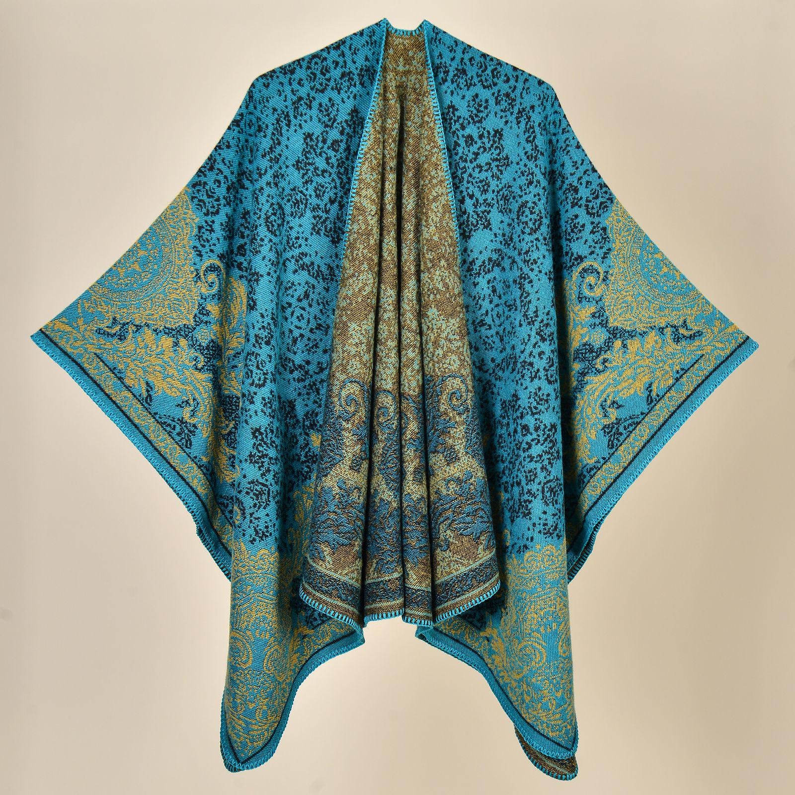 Jiangnan Water Town Artistic Faux Cashmere Scarf Shawl for Autumn/Winter 135*160CM