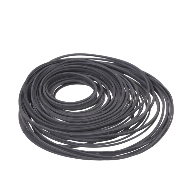50Pieces Rubber Replacement Belts for Vintaged Auditory Devices Mixed 0.7mm and 1.0mm Stable Transmission Reduce Noise