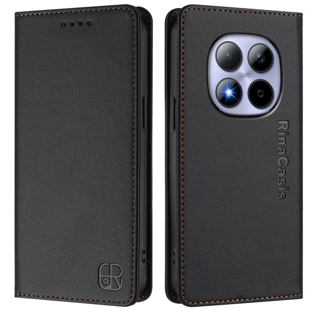 For Xiaomi Redmi 15 5G (Global) (169mm) Stand Case Lily Flower Imprint Leather Phone Cover with
