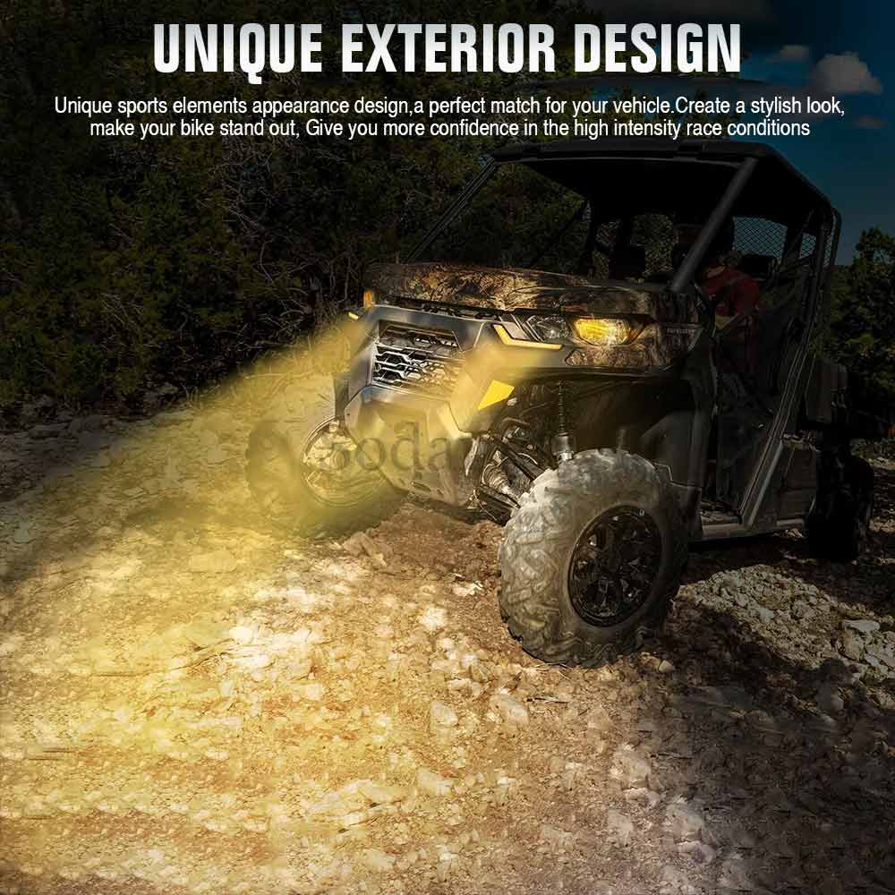 ATV LED Turn Signal Lights Front DRL Turn Signal Accent Light Accessories For Can-Am Defender Max 2020 2021 2022 2023 2024 2025