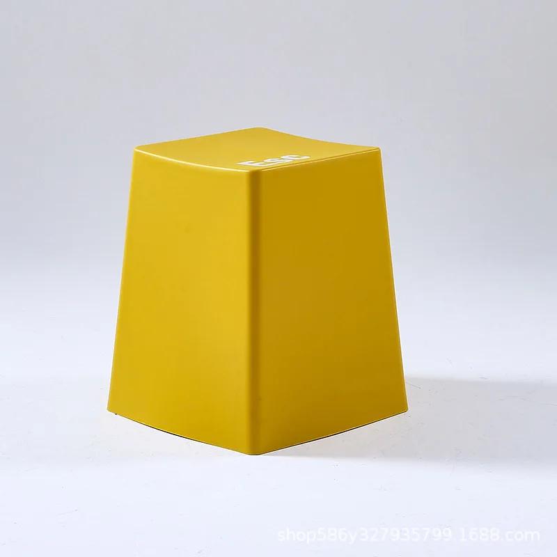 Household Plastic Stool Living Room Dining Chair Balcony Garden Waterproof Stool Keyboard Shape Stool Thickened