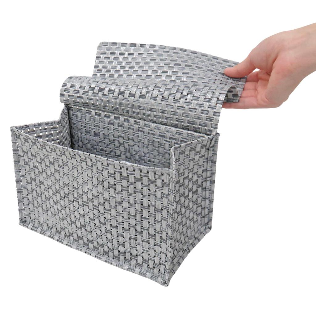 Towa Sangyo F Magnetic Lid Storage Box for Entryway Floating Storage Weight Small Item Box with Mesh Entryway Door 85772 Multi-Purpose Storage, Box,