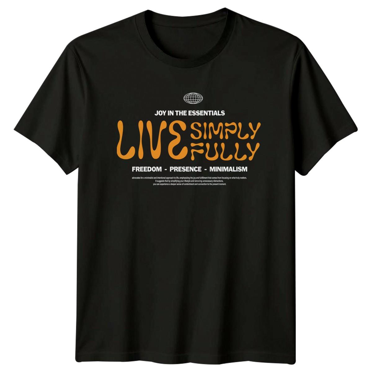 Joy In The Essentials Live T-Shirt Minimalism Lifestyle Birthday Gift For Him XL
