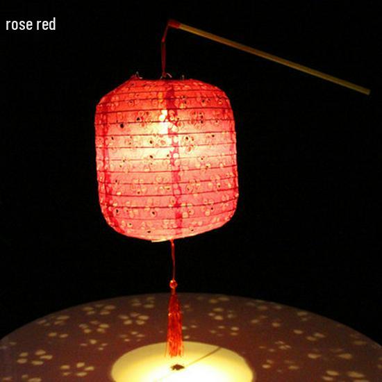 Cylindrical Winter Melon-Shaped Luminous Handheld Paper Lantern for Children's Dance and Hanfu Photography