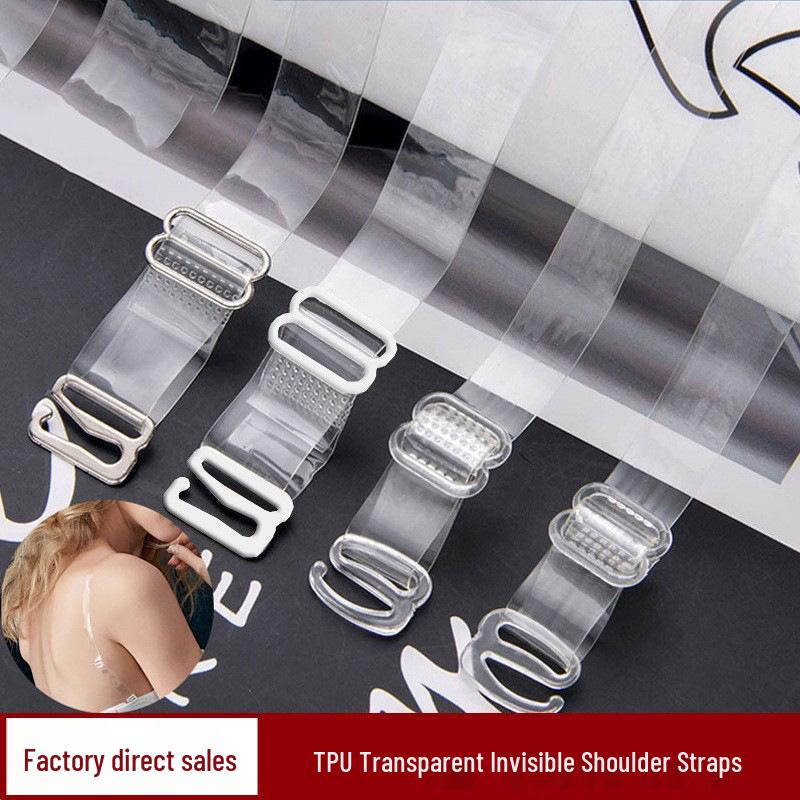 

Регулируемые матовые ТПУ невидимые бретели для бюстгальтера с высокой эластичностью Transparent 1.0CM Width