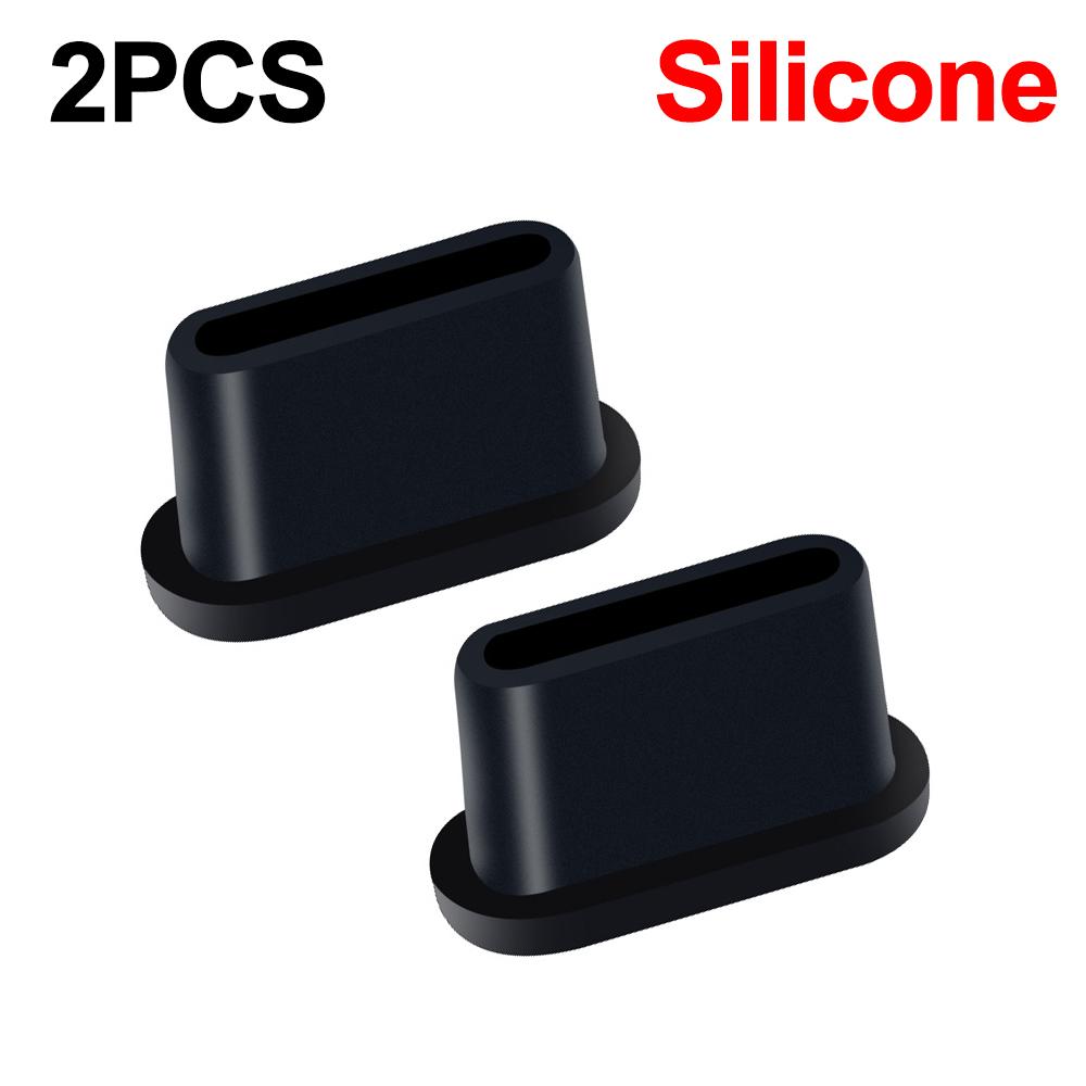 

2PCS Metal Phone Dust Plugs USB C Type-C Charging Port Protectors Cap for IPhone 16 15 ProMax Mi Universal Anti-dust Dustplugs