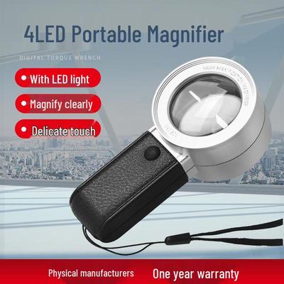 High-Definition LED Magnifying Glass with 30x Optical Glass Lens for Stamp Collection