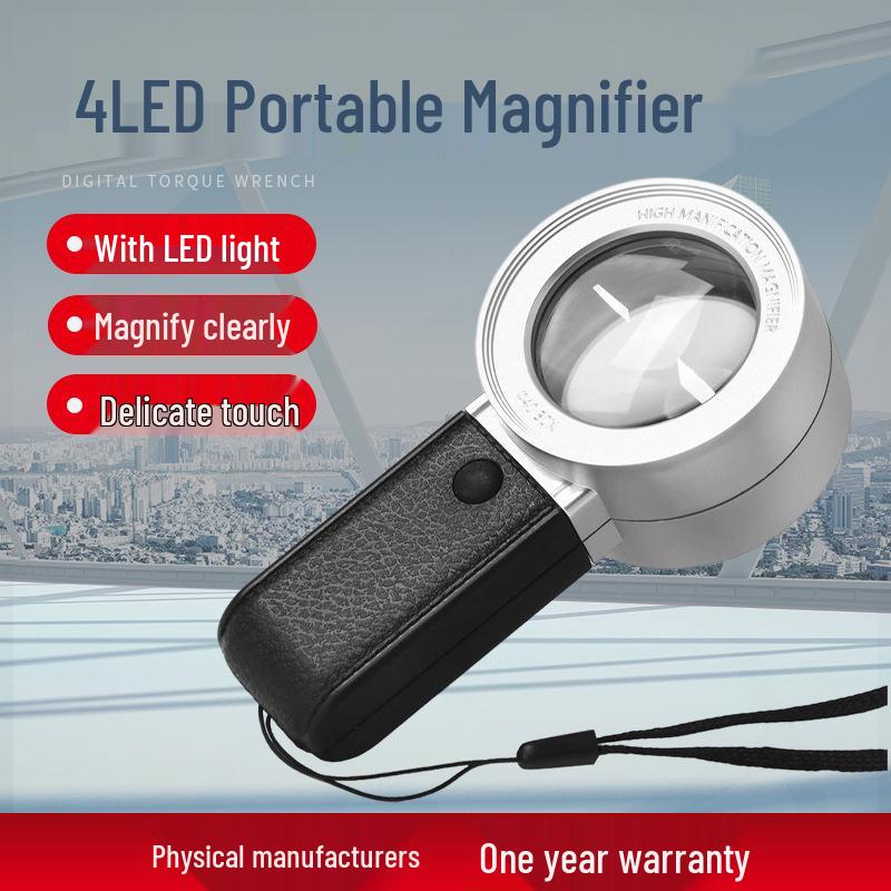 

Світлодійна лупа високої чіткості з 30-кратним об єктивом з оптичного скла для колекціонування марок 5018 Silver