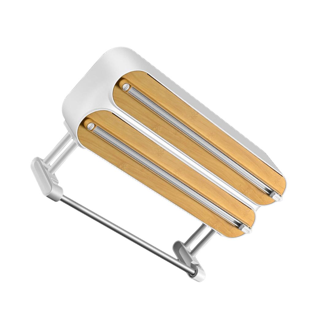 Magnetic Cling Wrap Dispenser and Cutter Wall/Refrigerator Mount Rolls Cutting Rack Kitchen Cling Film Foil Dispenser