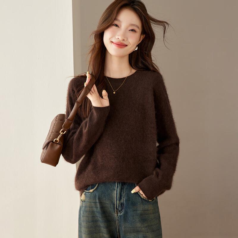 

Srcr Women s Cashmere Blend Brushed Knit Sweater M