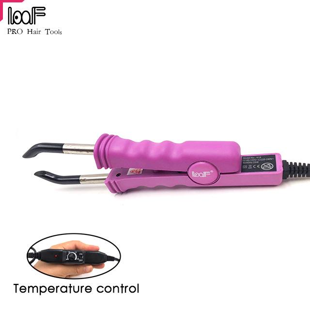 LOOF Schneller Hitzeschmelzgerät für Haarverlängerungen mit konstanter Temperatur, 618 Zange, Clips, Europäische & Amerikanische Stecker