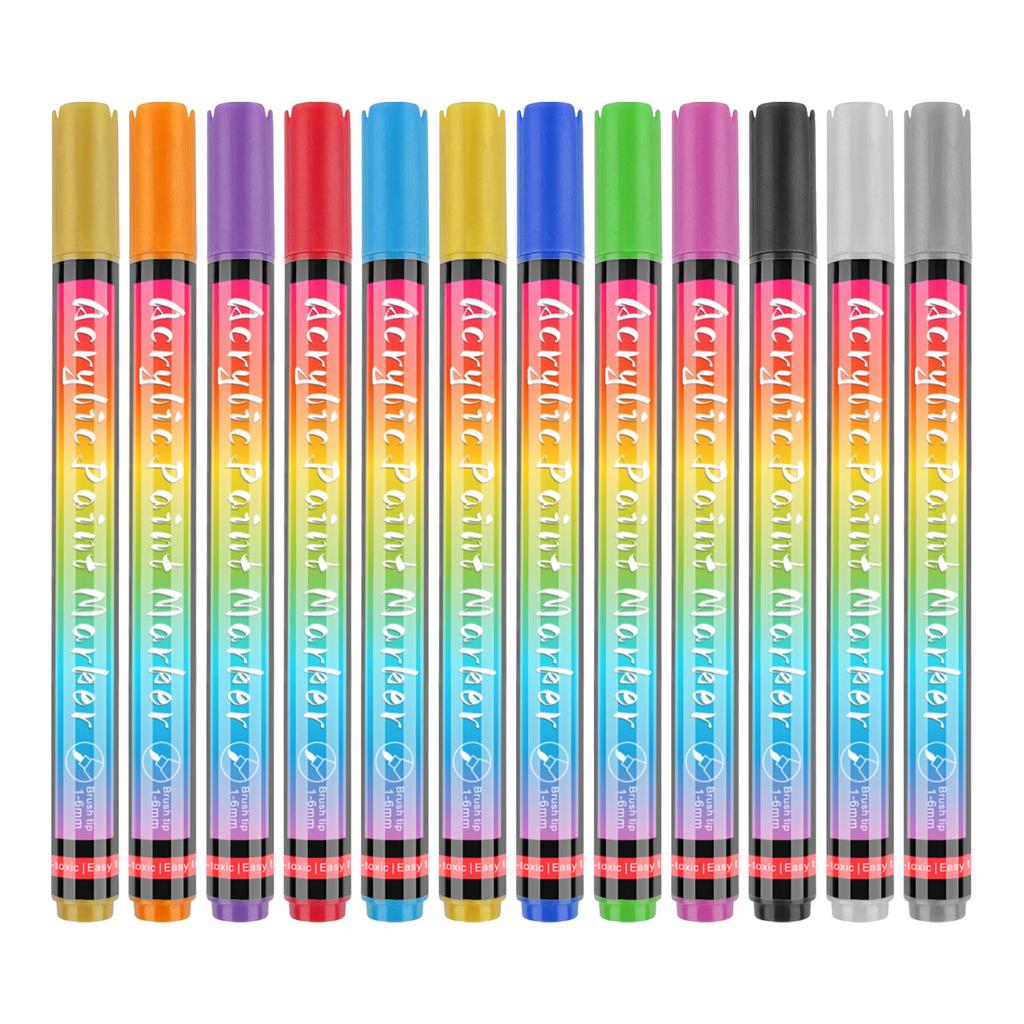 6pcs Pet Nail Polish Pens Quick Drying Safe Smellless Painting Pen for Stylish Dog Nail Art for Home and Pet Salons