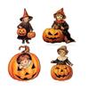 Halloween Wood Ornament For Tree Vintage Hanging Decoration Pumpkin Witch Black Cat