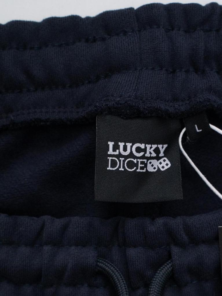 Lucky Dice Small Dice Men's Premium Sweatpants Navy Blue/White M